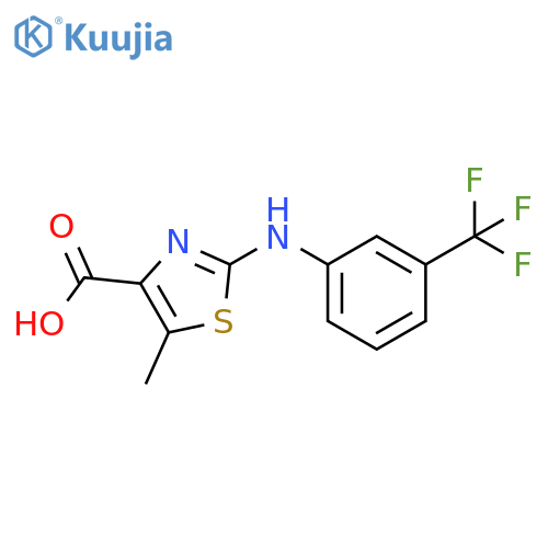 5-Methyl-2-(3-trifluoromethylphenylamino)-thiazole-4-carboxylic acid structure