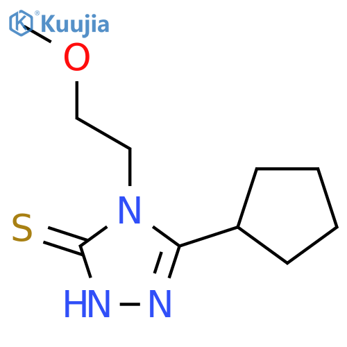 5-cyclopentyl-4-(2-methoxyethyl)-4H-1,2,4-triazole-3-thiol structure