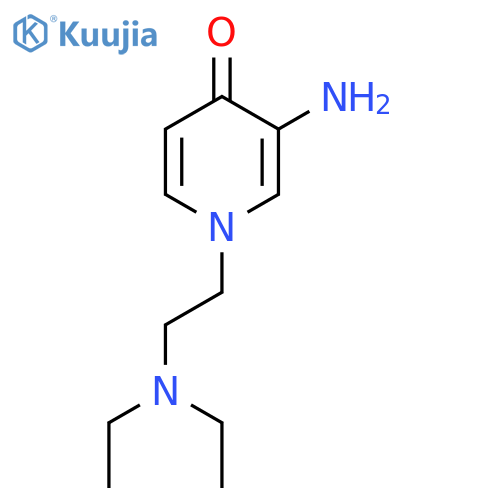3-amino-1-2-(diethylamino)ethyl-1,4-dihydropyridin-4-one structure