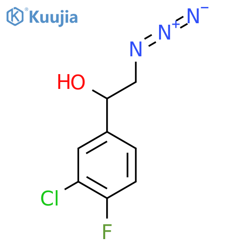 2-azido-1-(3-chloro-4-fluorophenyl)ethan-1-ol structure