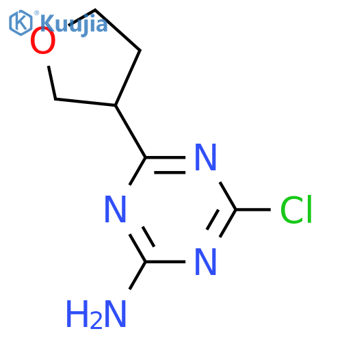 1,3,5-Triazin-2-amine, 4-chloro-6-(tetrahydro-3-furanyl)- structure