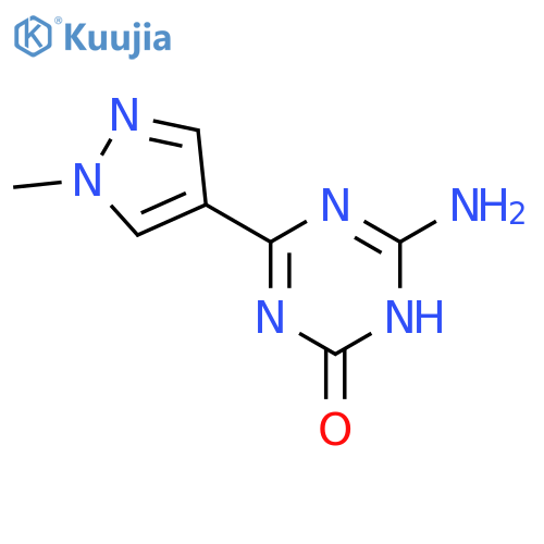 1,3,5-Triazin-2(1H)-one, 6-amino-4-(1-methyl-1H-pyrazol-4-yl)- structure