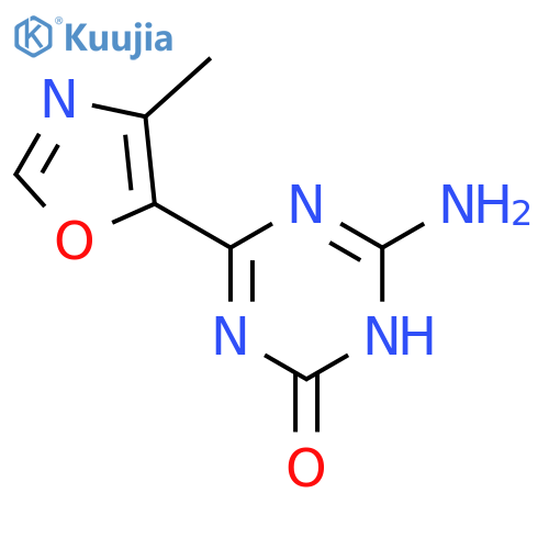 1,3,5-Triazin-2(1H)-one, 6-amino-4-(4-methyl-5-oxazolyl)- structure