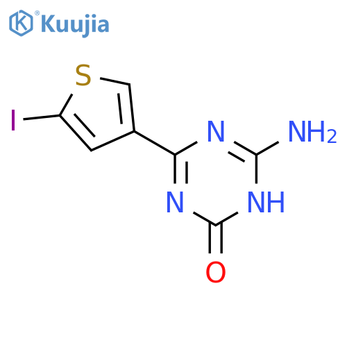 1,3,5-Triazin-2(1H)-one, 6-amino-4-(5-iodo-3-thienyl)- structure