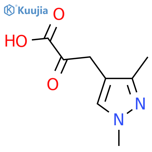 3-(1,3-dimethyl-1H-pyrazol-4-yl)-2-oxopropanoic acid structure