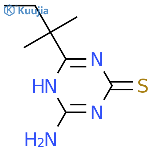 1,3,5-Triazine-2(1H)-thione, 6-amino-4-(1,1-dimethylpropyl)- structure