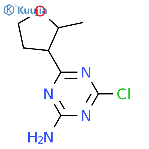 1,3,5-Triazin-2-amine, 4-chloro-6-(tetrahydro-2-methyl-3-furanyl)- structure