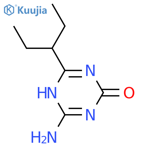 1,3,5-Triazin-2(1H)-one, 6-amino-4-(1-ethylpropyl)- structure