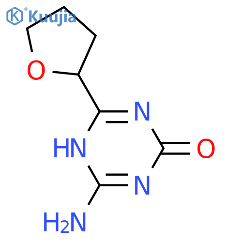 1,3,5-Triazin-2(1H)-one, 6-amino-4-(tetrahydro-2-furanyl)- structure