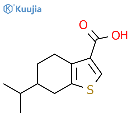 6-(Propan-2-yl)-4,5,6,7-tetrahydro-1-benzothiophene-3-carboxylic acid structure