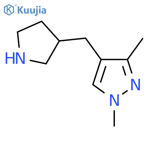 1,3-dimethyl-4-(pyrrolidin-3-yl)methyl-1H-pyrazole structure