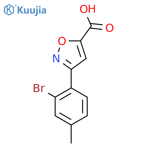 3-(2-Bromo-4-methylphenyl)-1,2-oxazole-5-carboxylic acid structure