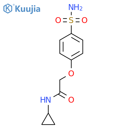 N-cyclopropyl-2-(4-sulfamoylphenoxy)acetamide structure