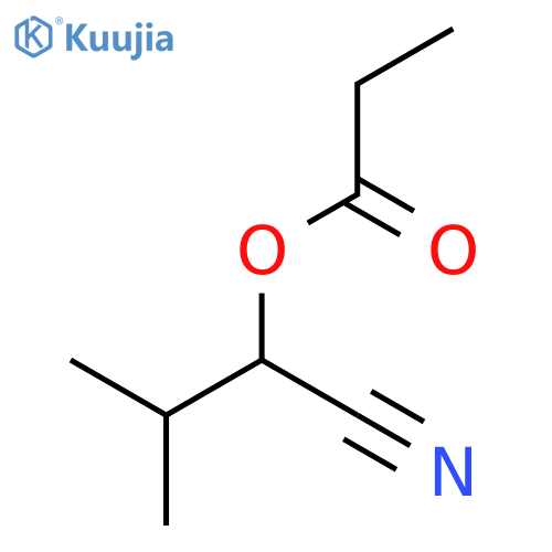 Butanenitrile, 3-methyl-2-(1-oxopropoxy)-, (±)- structure