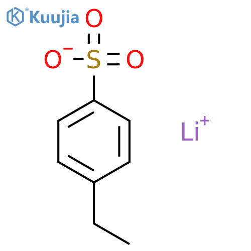 Benzenesulfonic acid,4-ethyl-, lithium salt (1:1) structure