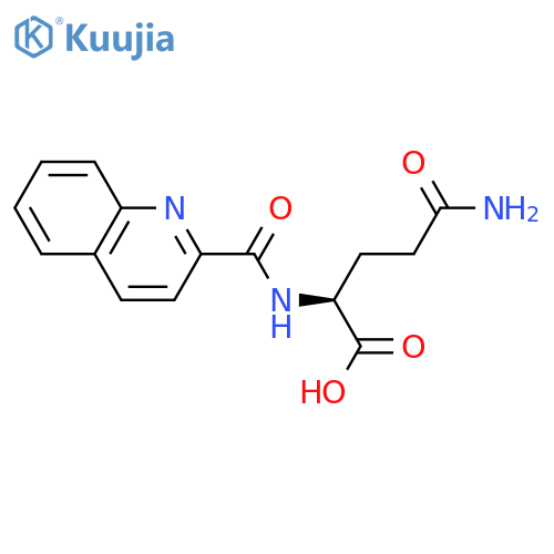 L-Glutamine, N2-(2-quinolinylcarbonyl)- structure