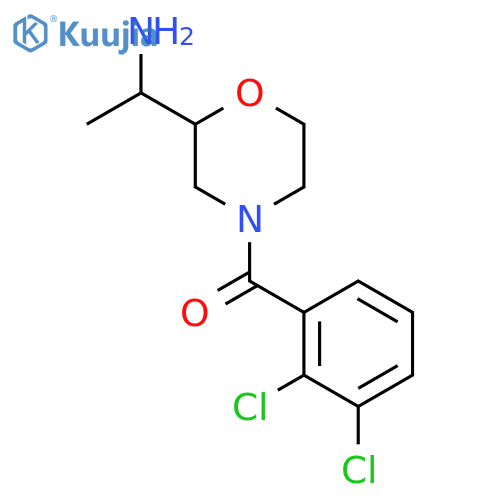 1-4-(2,3-dichlorobenzoyl)morpholin-2-ylethan-1-amine structure