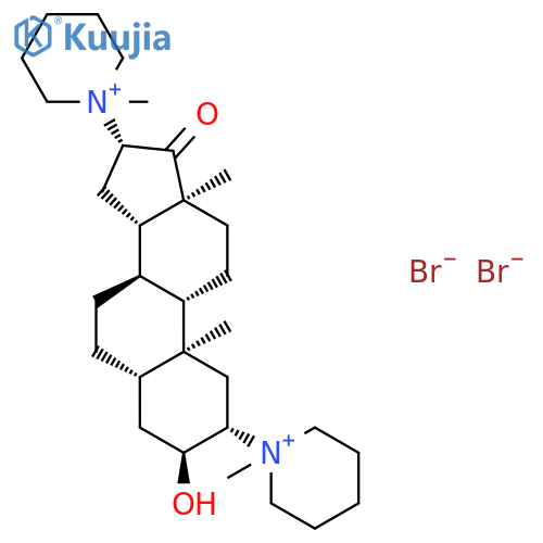 Piperidinium, 1,1'-[(2b,3a,5a,16b)-3-hydroxy-17-oxoandrostane-2,16-diyl]bis[1-methyl-,dibromide (9CI) structure