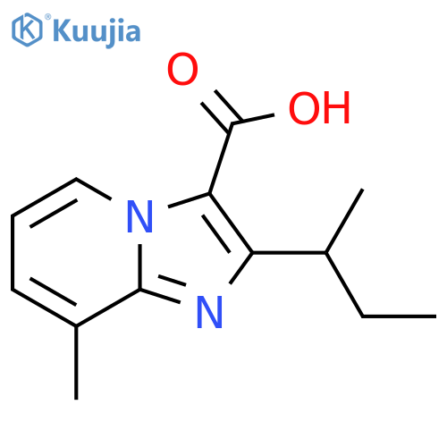 2-(butan-2-yl)-8-methylimidazo1,2-apyridine-3-carboxylic acid structure