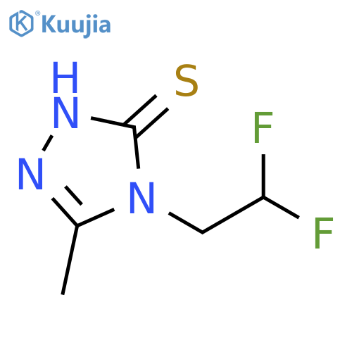 3H-1,2,4-Triazole-3-thione, 4-(2,2-difluoroethyl)-2,4-dihydro-5-methyl- structure