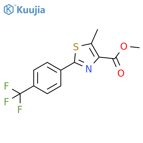 methyl 5-methyl-2-[4-(trifluoromethyl)phenyl]-1,3-thiazole-4-carboxylate structure