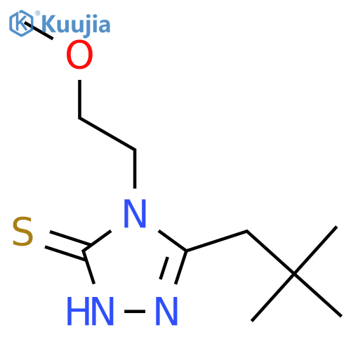 5-(2,2-dimethylpropyl)-4-(2-methoxyethyl)-4H-1,2,4-triazole-3-thiol structure