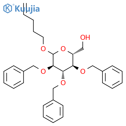 b-D-Glucopyranoside, 4-penten-1-yl2,3,4-tris-O-(phenylmethyl)- structure