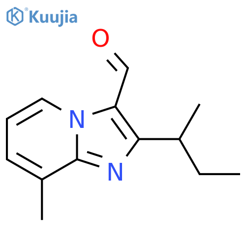 2-(butan-2-yl)-8-methylimidazo1,2-apyridine-3-carbaldehyde structure