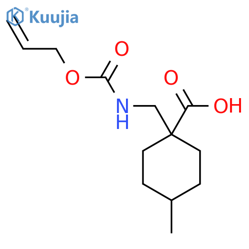 4-methyl-1-({(prop-2-en-1-yloxy)carbonylamino}methyl)cyclohexane-1-carboxylic acid structure