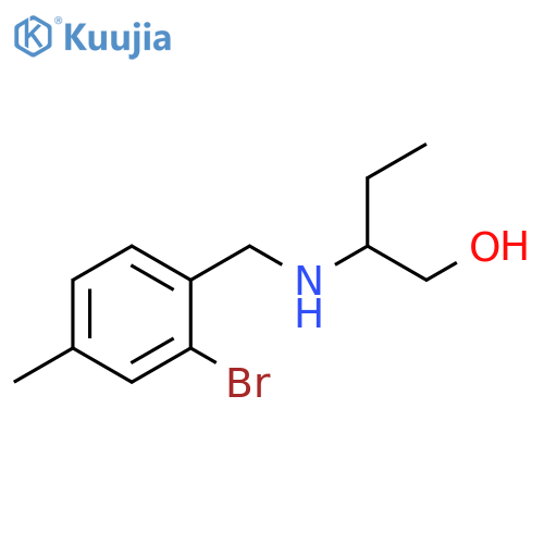 2-{(2-bromo-4-methylphenyl)methylamino}butan-1-ol structure