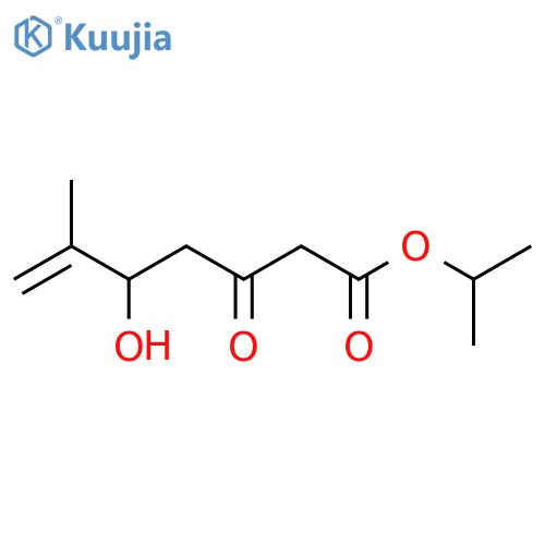 6-Heptenoic acid, 5-hydroxy-6-methyl-3-oxo-, 1-methylethyl ester, (-)- structure