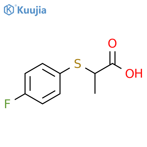 2-[(4-fluorophenyl)sulfanyl]propanoic acid structure