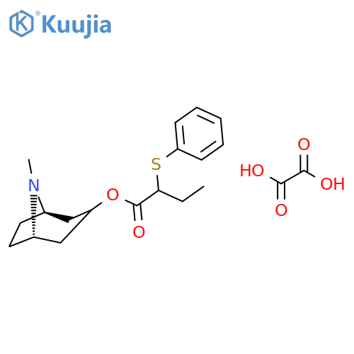 Tropine 2-(phenylthio)butanoate Oxalate Salt structure