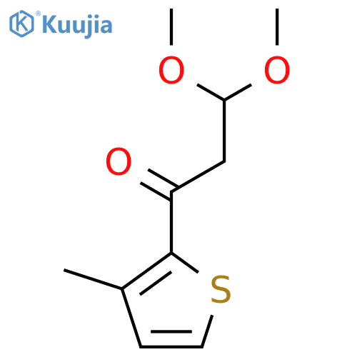 3,3-dimethoxy-1-(3-methylthiophen-2-yl)propan-1-one structure
