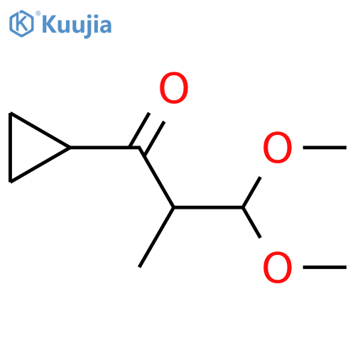 1-cyclopropyl-3,3-dimethoxy-2-methylpropan-1-one structure