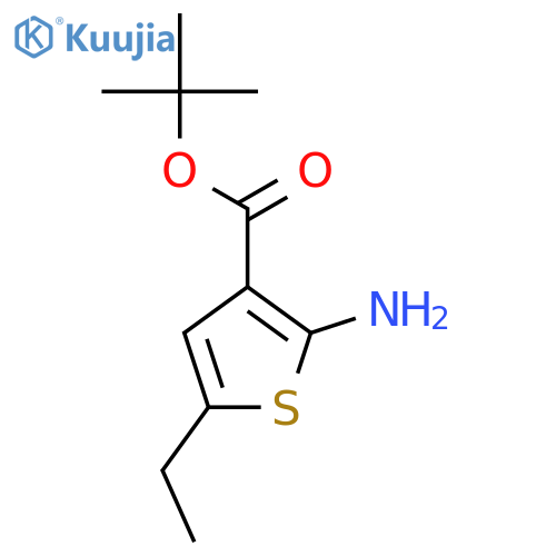 Tert-butyl 2-amino-5-ethylthiophene-3-carboxylate structure