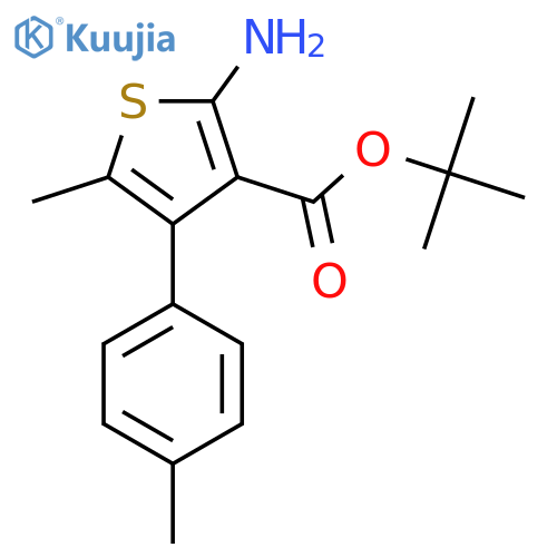 Tert-butyl 2-amino-5-methyl-4-(4-methylphenyl)thiophene-3-carboxylate structure