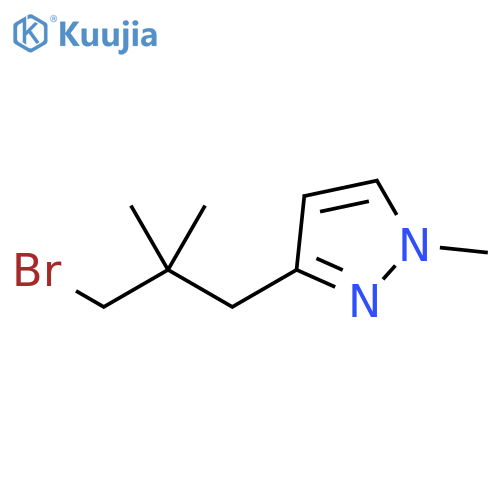 1H-Pyrazole, 3-(3-bromo-2,2-dimethylpropyl)-1-methyl- structure