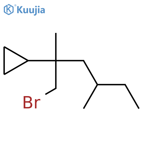 (1-Bromo-2,4-dimethylhexan-2-yl)cyclopropane structure