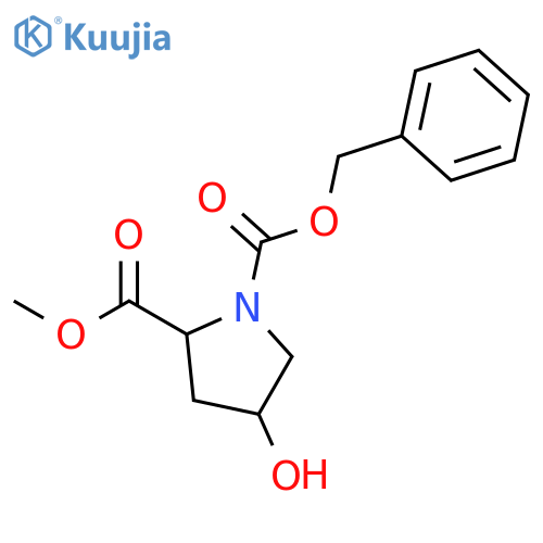 1-benzyl 2-methyl (2R,4R)-4-hydroxypyrrolidine-1,2-dicarboxylate structure