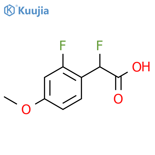 2-fluoro-2-(2-fluoro-4-methoxyphenyl)acetic acid structure