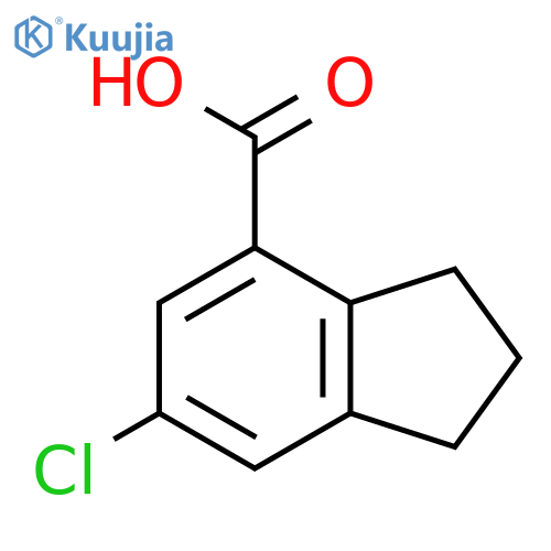 6-chloro-2,3-dihydro-1H-indene-4-carboxylic acid structure
