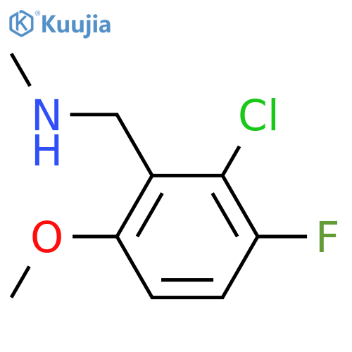 (2-chloro-3-fluoro-6-methoxyphenyl)methyl(methyl)amine structure