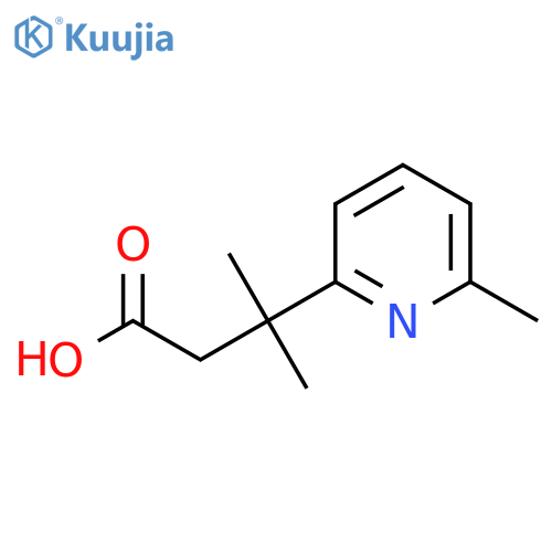 3-methyl-3-(6-methylpyridin-2-yl)butanoic acid structure