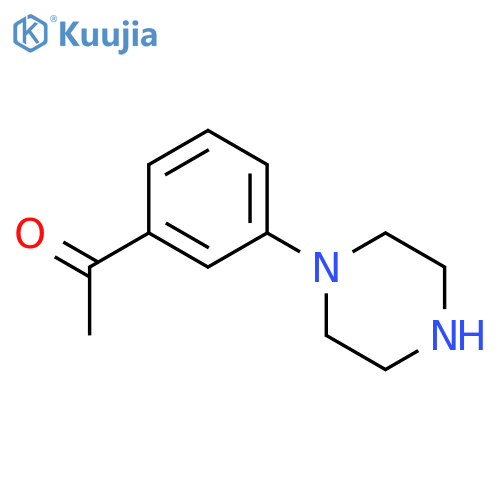 1-[3-(1-piperazinyl)phenyl]-Ethanone structure