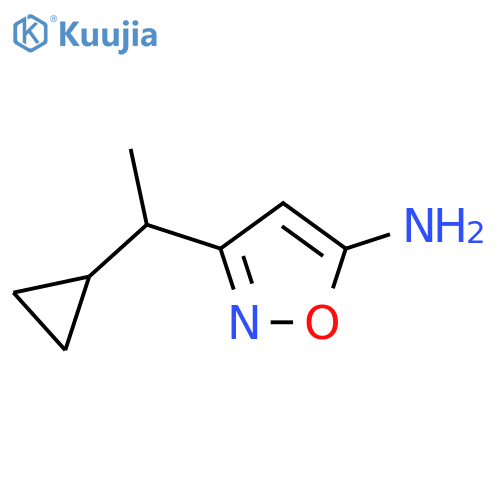 3-(1-cyclopropylethyl)-1,2-oxazol-5-amine structure