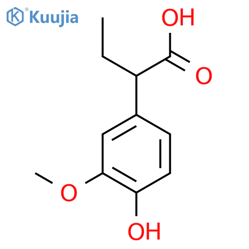 2-(4-hydroxy-3-methoxyphenyl)butanoic acid structure