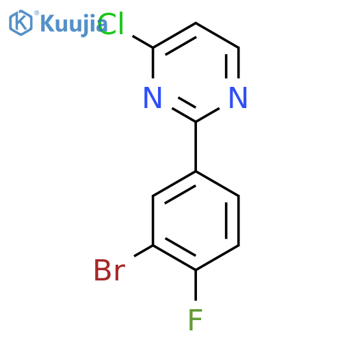 2-(3-Bromo-4-fluorophenyl)-4-chloropyrimidine structure