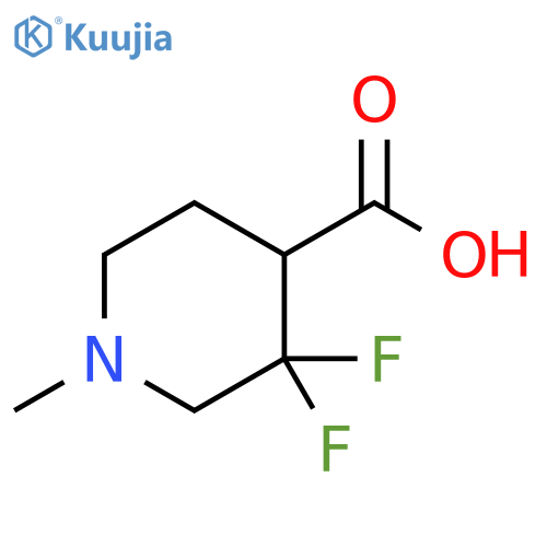 3,3-difluoro-1-methylpiperidine-4-carboxylic acid structure