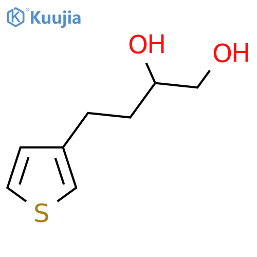 4-(thiophen-3-yl)butane-1,2-diol structure